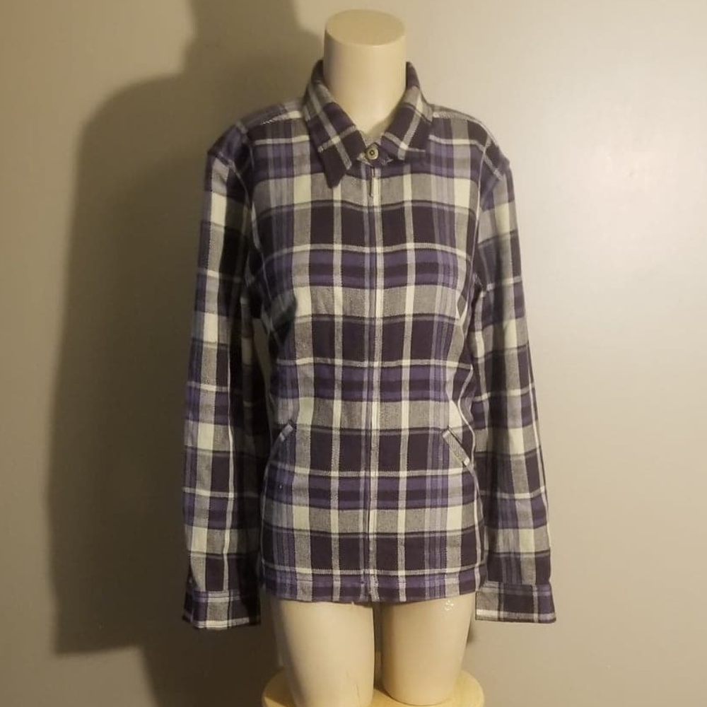 Christopher & Banks Wool Blend Plaid Jacket SZ Med